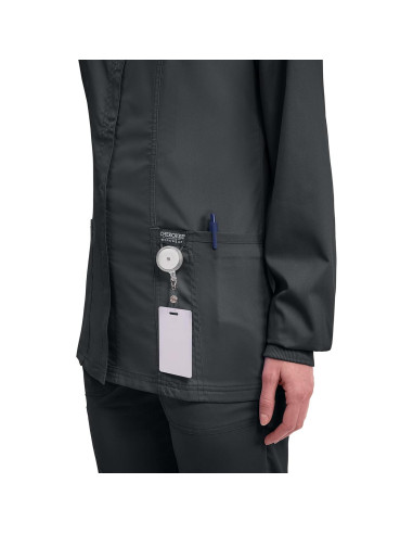 Chaqueta de Scrubs para Mujeres Cherokee WW310 - Negro, Tallas hasta 5XL