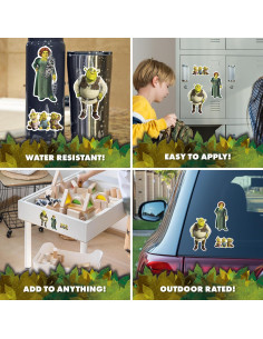 Set de 3 Calcomanías de Vinilo Shrek - Resistentes al Agua 2