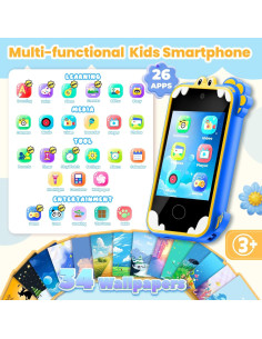 Teléfono Juguete Infantil Windpaint 2.8" Azul Educativo 2