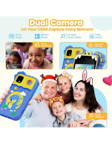 Teléfono Juguete Infantil Windpaint 2.8" Azul Educativo