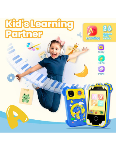 Teléfono Juguete Infantil Windpaint 2.8" Azul Educativo