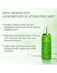 Aloderma Spray Facial Hidratante de Aloe Vera 120ml Orgánico 2