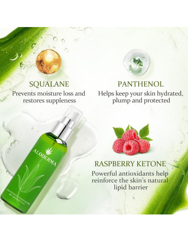 Aloderma Spray Facial Hidratante de Aloe Vera 120ml Orgánico