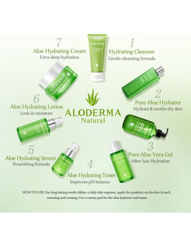 Aloderma Spray Facial Hidratante de Aloe Vera 120ml Orgánico