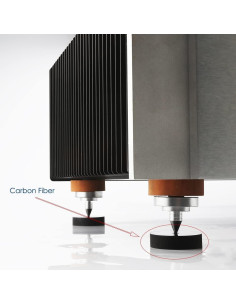 Patas de Aislamiento Audiocrast 25x5mm Fibra de Carbono 4Pcs 2