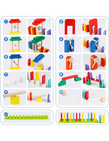 Juego de Dominó 1000 PZS Wondertoys con 11 Bloques Adicionales