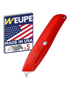 Cuchillo Utility WEUPE con Cuchilla de Gancho - Metal Rojo