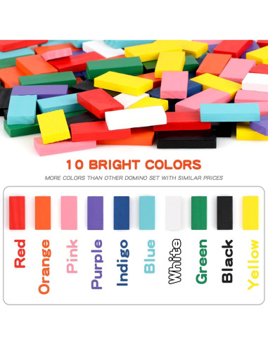 Juego de Dominó 1000 PZS Wondertoys con 11 Bloques Adicionales