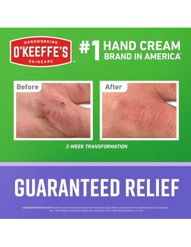 Crema de Manos O'Keeffe's Tratamiento Nocturno 3 oz - Paquete de 2