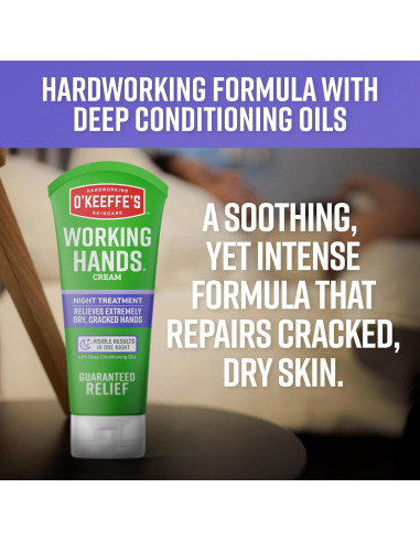 Crema de Manos O'Keeffe's Tratamiento Nocturno 3 oz - Paquete de 2