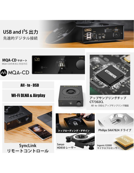 Reproductor de CD Shanling ET3 Negro con Bluetooth y USB