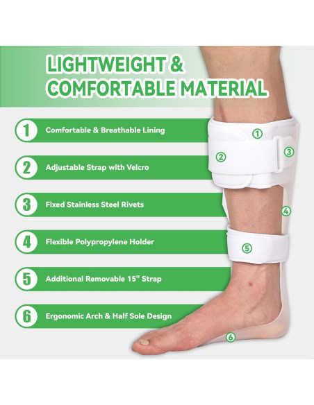 Férula AFO Orthomen XL Izquierdo para Pie Caído - Alivio Neuropatía