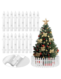 Cercas de Árbol de Navidad Aodaer 30 Piezas Plástico Blanco