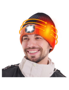 Gorro Calentado WOOMER con Luz LED, Batería 5V 4000mAh