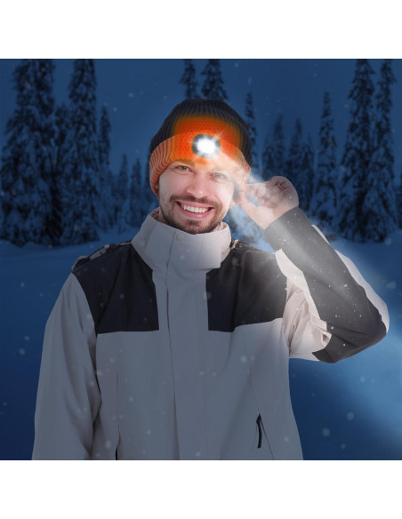 Gorro Calentado WOOMER con Luz LED, Batería 5V 4000mAh