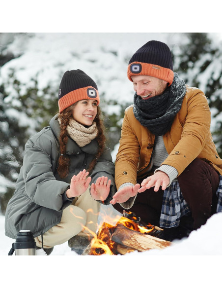 Gorro Calentado WOOMER con Luz LED, Batería 5V 4000mAh