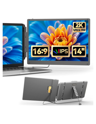 Extensión de Pantalla Cenerius 2K 14" para Laptop IPS