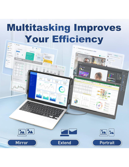 Extensión de Pantalla Cenerius 2K 14" para Laptop IPS