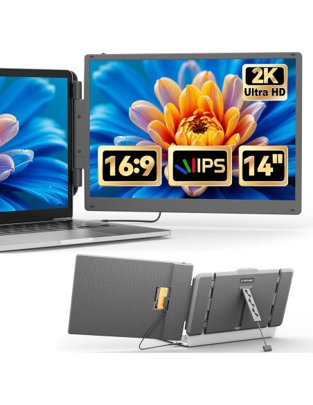 Extensión de Pantalla Cenerius 2K 14" para Laptop IPS
