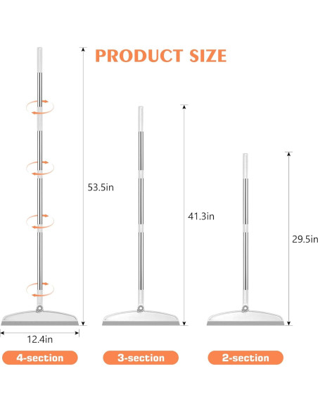 Escoba Mágica Multifuncional NACENA 137 cm Silicona Blanca