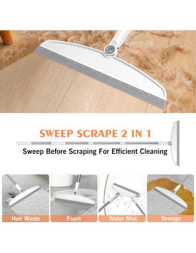 Escoba Mágica Multifuncional NACENA 137 cm Silicona Blanca