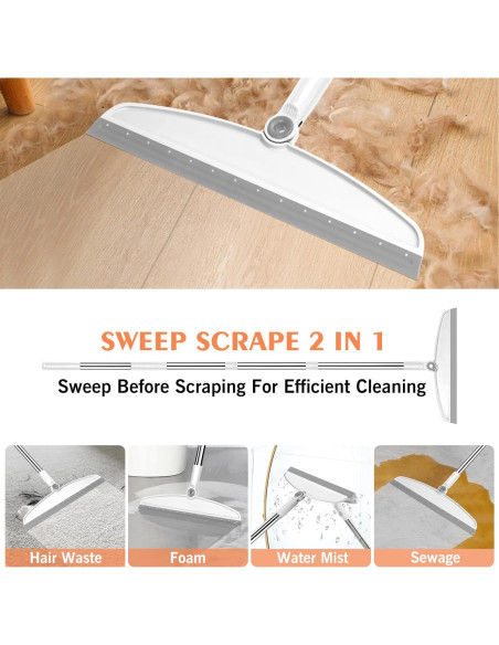 Escoba Mágica Multifuncional NACENA 137 cm Silicona Blanca