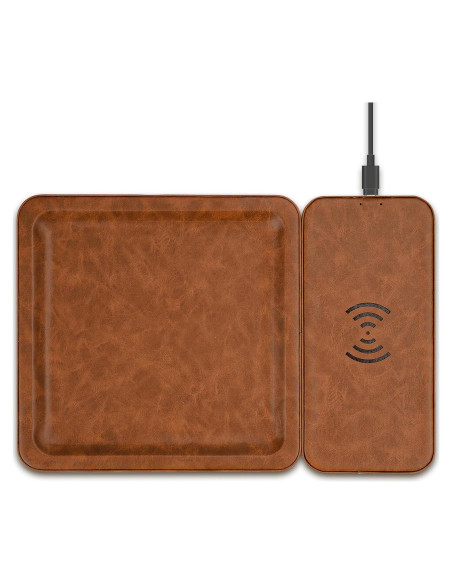Bandeja de Carga Inalámbrica de Cuero Funistree 15W