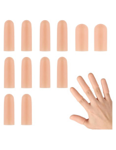 Protectores de Dedos de Silicona HydtoKun - Alivio para Artritis y Heridas - Paquete de 12