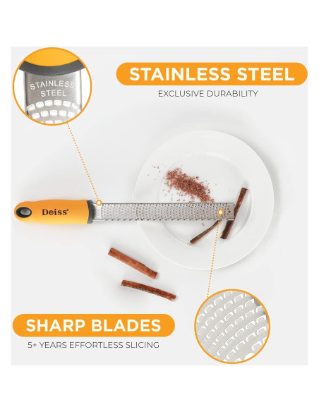 Rallador de Queso y Cítricos Deiss PRO + Pelador de Verduras