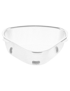 Canasta de Drenaje Triangular Acero Inoxidable STOBOK 22x16.5cm