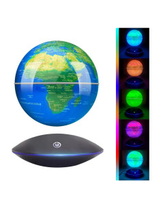 Globo Levitatante Magnético Poojaed 15.24 cm Mapa Mundial LED