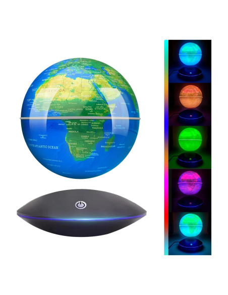 Globo Levitatante Magnético Poojaed 15.24 cm Mapa Mundial LED