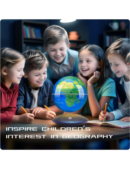 Globo Levitatante Magnético Poojaed 15.24 cm Mapa Mundial LED