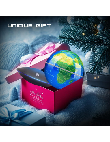 Globo Levitatante Magnético Poojaed 15.24 cm Mapa Mundial LED