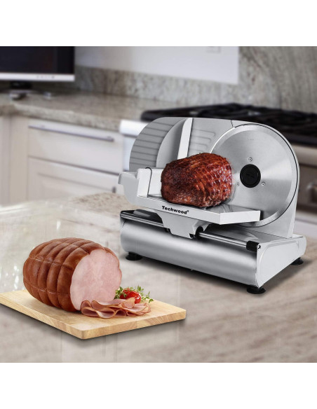 Cortadora de Carne Eléctrica Techwood 200W con Cuchilla 22.86cm
