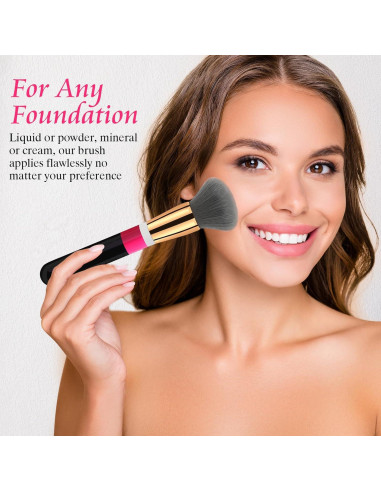 Brocha de Maquillaje Banidy para Polvo y Fundación - Cerdas Suaves