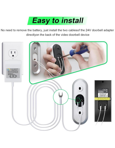 Transformador de Timbre 24V XZGM para Ring y Google Nest