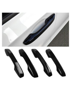 Protector de Manija de Puerta Auto Zacxoxsr Negro Brillante
