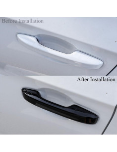 Protector de Manija de Puerta Auto Zacxoxsr Negro Brillante 2