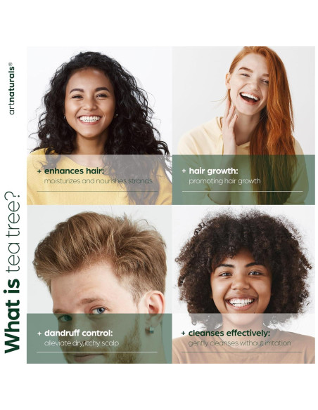 Champú ArtNaturals 473ml - Aceite de Árbol de Té Puro - Anticaspa