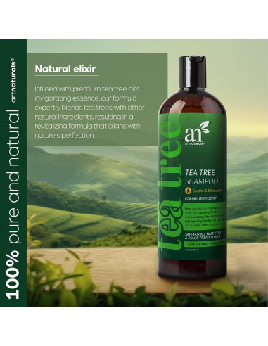 Champú ArtNaturals 473ml - Aceite de Árbol de Té Puro - Anticaspa