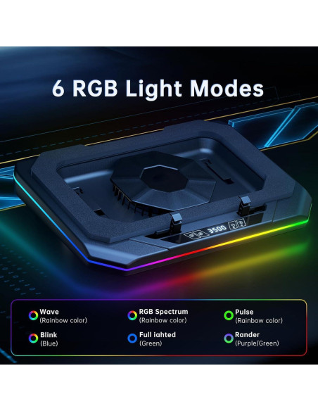 Base de Enfriamiento PHAPPY para Laptop Gamer 14-17" RGB