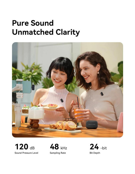 Micrófono Inalámbrico Hollyland Lark A1 para iPhone y Android, 48kHz/24-bit, Cancelación de Ruido