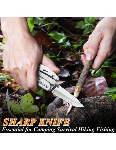 Cuchillo Multiuso RoverTac 18 en 1 Acero Inoxidable Camping