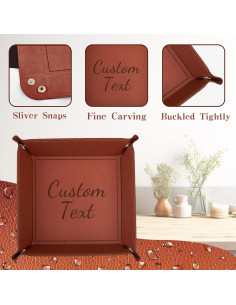 Bandeja Personalizada Cuero PU Prints Fun 16x16 cm 2