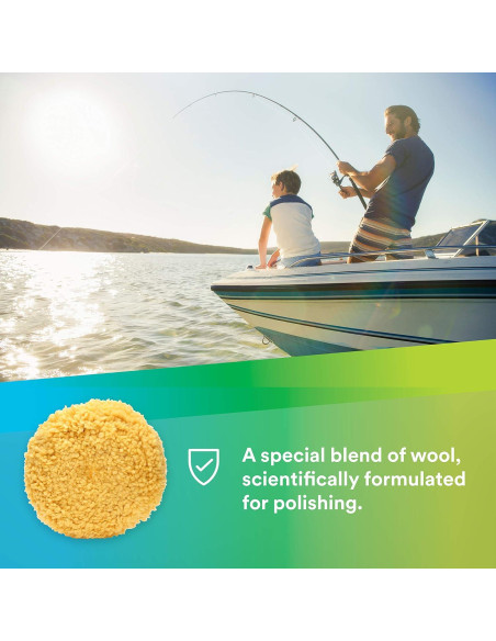 Almohadilla de Pulido de Lana 3M 9" (22.86 cm) Amarillo