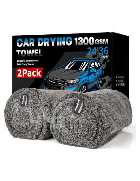 Paquete de 2 Toallas de Secado XL Singrune 1300GSM Microfibra