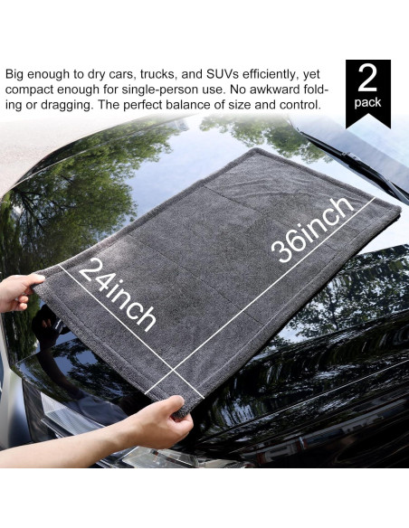 Paquete de 2 Toallas de Secado XL Singrune 1300GSM Microfibra
