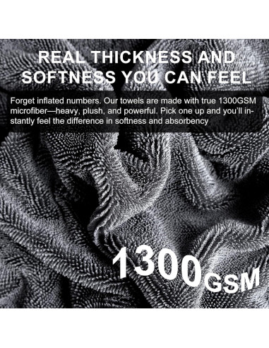 Paquete de 2 Toallas de Secado XL Singrune 1300GSM Microfibra