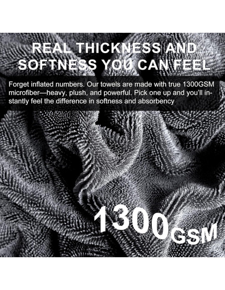 Paquete de 2 Toallas de Secado XL Singrune 1300GSM Microfibra